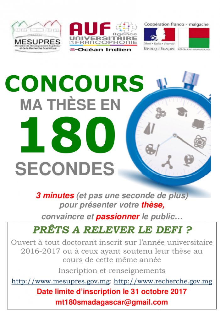 Affiche concours ma thèse en 180 secondes