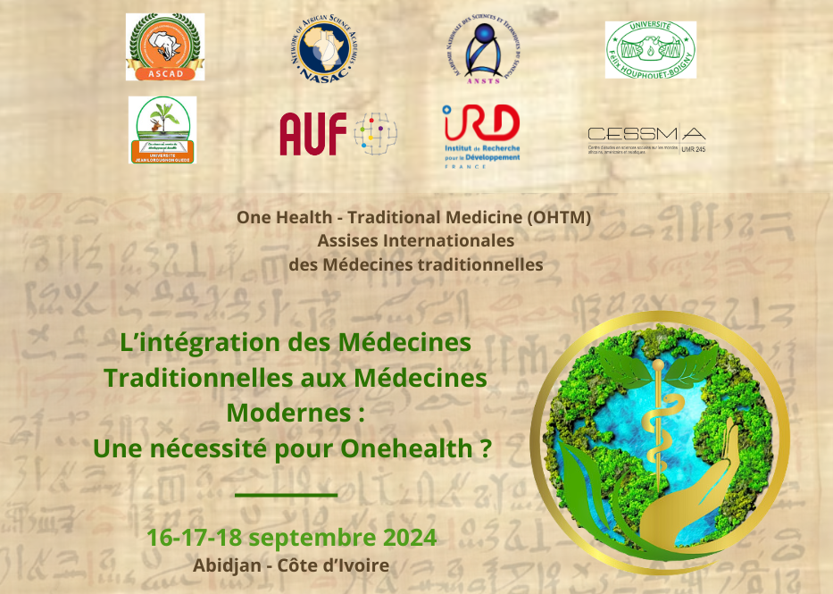 Affiche annonce One Health - Traditional Medicine (OHTM) - Assises Internationales des Médecines traditionnelles (210 x 297 mm)