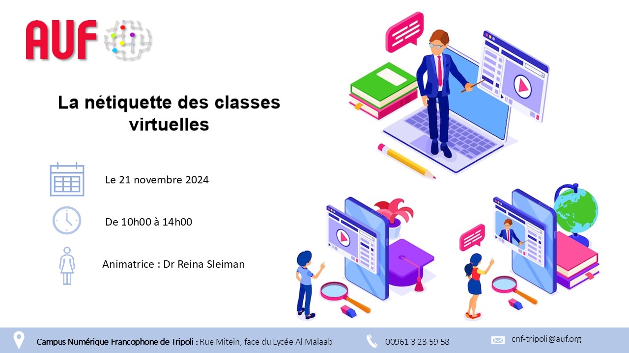 Visuel La nétiquette des classes virtuelle